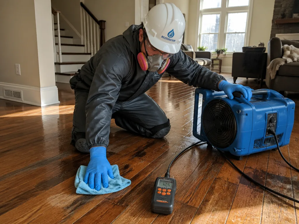 Hardwood Floor Drying